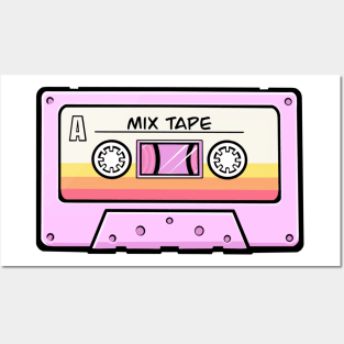 Pink Mix Tape Cassette Posters and Art